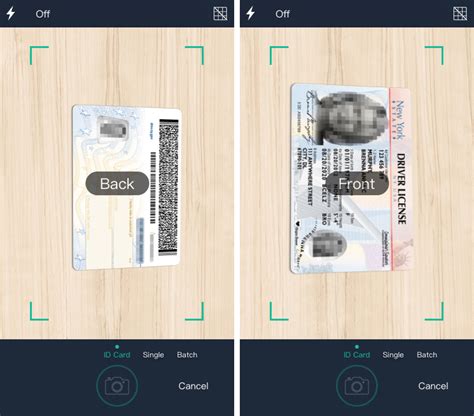 how to scan id back